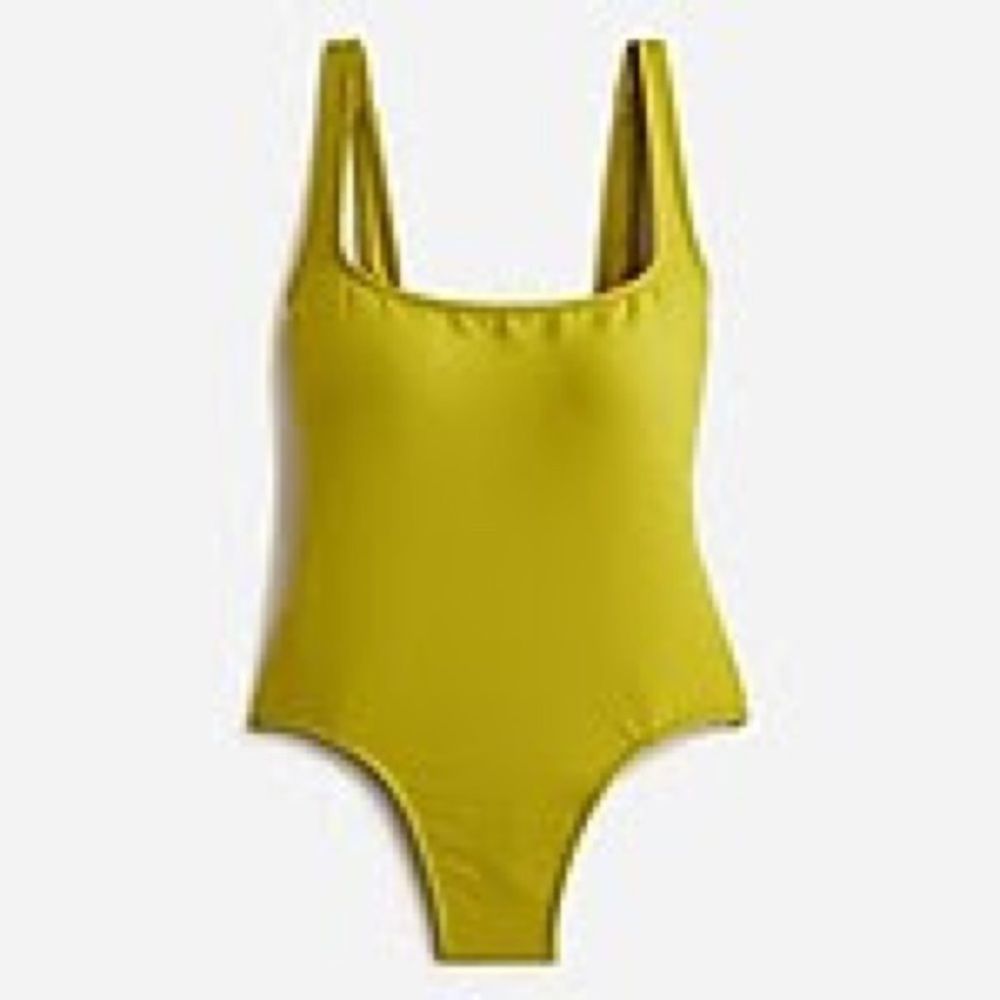 NWT JCREW LONG TORSO RIBBED SQUARE NECK ONE PIECE BATHING SUIT